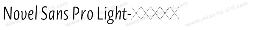 Novel Sans Pro Light字体转换